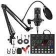 Podcast Equipment Bundle, BM800 Podcast Microphone Bundle with V8s Voice Changer, Condenser Microphone Recording Studio Package for Podcasting Live Streaming Singing PC Mobile TikTok YouTube For Cheap