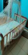 BABYHUG Hamilton Wooden Cot Crib with Mosquito Net and BABYHUG Mattress, Dimensions: L115×W68×H89 Cm For Cheap