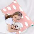 Toddler Pillow - 14  x 19 , Multi-Use, Soft & Skin-Friendly, Pink Cloud Supply