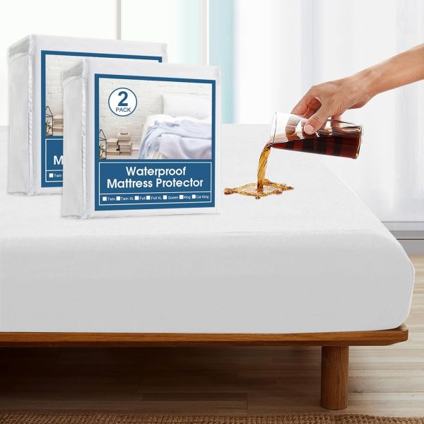 2 Pack Twin Mattress Protector Waterproof Mattress Pad Cover For Cheap