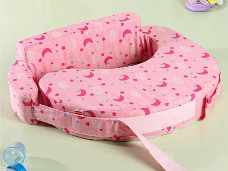 BABYHUG Cotton Feeding Pillow With Belt Moon Print - Pink Online Sale