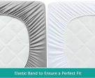 Waterproof Crib Sheet - 2 Pack, Ultra Soft Microfiber, White & Grey (for Standard Crib  Toddler Bed) Online