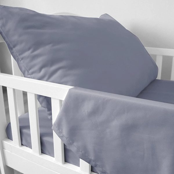 Toddler Bedding Set - 3 Pieces, Includes a Crib Fitted Sheet, Flat Sheet and Envelope Pillowcase, Soft and Breathable For Cheap