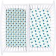 Crib Sheet - 2 Pack, Ultra Soft Microfiber, Whale (for Standard Crib  Toddler Bed) on Sale