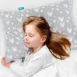 Toddler Pillow with Pillowcase - 14  x 19 , 100% Cotton, Multi-Use, Ultra Soft & Breathable, Grey Heart Online now