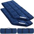 Quilted Cot Mattress Topper - 75  x 30 , 2 Pack, Soft and Thicker Cot Pad Only, for Camping Cot Rv Bunk Narrow Twin Beds, Navy For Cheap