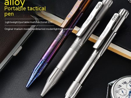 Titanium Alloy Tactical Pen Camping Self-defense Pen Multifunctional Self-defense Pen Online now