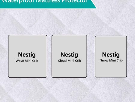 Waterproof Natural Bamboo Mattress Protector Compatible with Nestig Mini Crib - 2 Pack Fashion