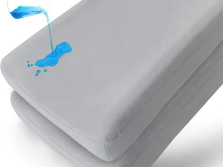 Waterproof Changing Pad Cover - 2 Pack, Ultra-Soft Microfiber, Smooth & Breathable, Grey Online now