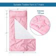 2 Pack Toddler Nap Mat with Pillow and Blanket 50  x 21 , Nap Mat for Boys Girls Super Soft and Cozy, Kids Sleeping Bag for Preschool, Daycare, Toddler Sleeping Bag, Pink For Discount