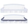 Crib Rail Covers - 3 Piece Grey & White Supply