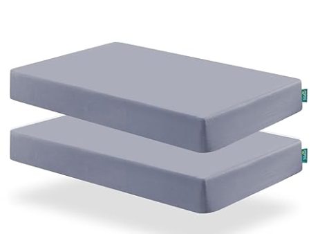 Crib Sheet - 2 Pack, Ultra Soft Microfiber, Grey (for Standard Crib  Toddler Bed) Cheap