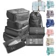 8-piece Set Luggage Divider Bag Travel Storage Clothes Underwear Shoes Organizer Packing Cube Bag Fashion