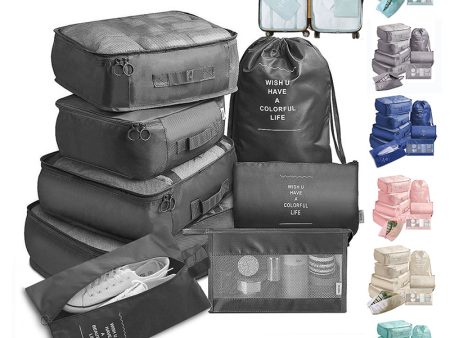 8-piece Set Luggage Divider Bag Travel Storage Clothes Underwear Shoes Organizer Packing Cube Bag Fashion