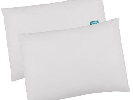 Toddler Pillow Quilted with Pillowcase - 2 Pack, 13  x 18 , 100% Cotton, Ultra Soft & Breathable, Grey For Sale