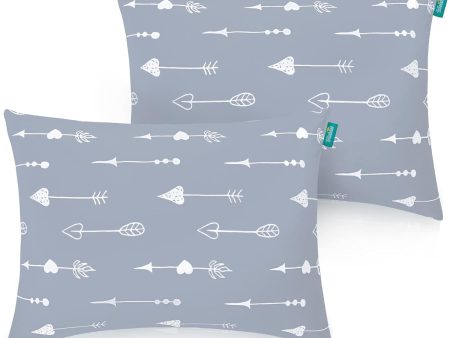 Toddler Pillow - 2 Pack, 14  x 19 , Multi-Use, Soft & Skin-Friendly, Grey Arrow For Sale