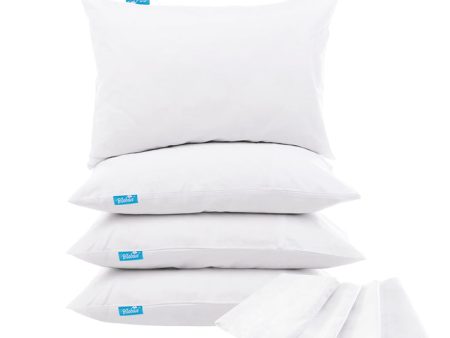 Biloban Pillow Protectors, Zippered, 100% Waterproof, Standard Size, White, 4 Pack Fashion