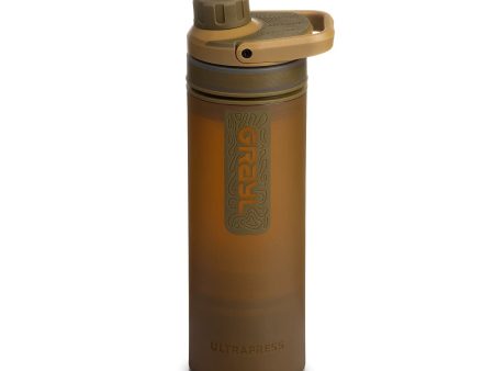 GRAYL UltraPress 16.9 oz Water Purifier & Filter Bottle for Hiking, Backpacking, Survival, Travel (Coyote Brown) For Cheap