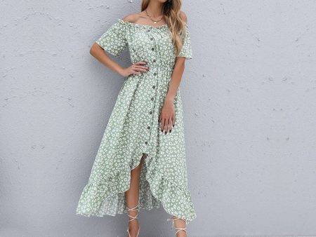 Women s Fashion Irregular Off-shoulder Dress For Discount