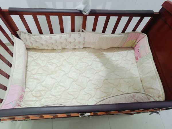 LUVLAP C-80 Baby Crib Cot with Bumper, Matress and Mosquito Net, Dimensions: 27*16.5*89.1 cm Online