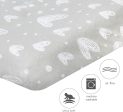 Travel Crib Sheets - 2 Pack, 100% Jersey Cotton, Fits Guava Lotus, Baby Bjorn Travel Crib, Dream on Me Travel Light Playard, Grey & White (42  X 24 ) Sale