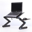 Laptop Table Stand With Adjustable Folding Ergonomic Design Stand Notebook Desk For Ultrabook Netbook Or Tablet With Mouse Pad Online Sale