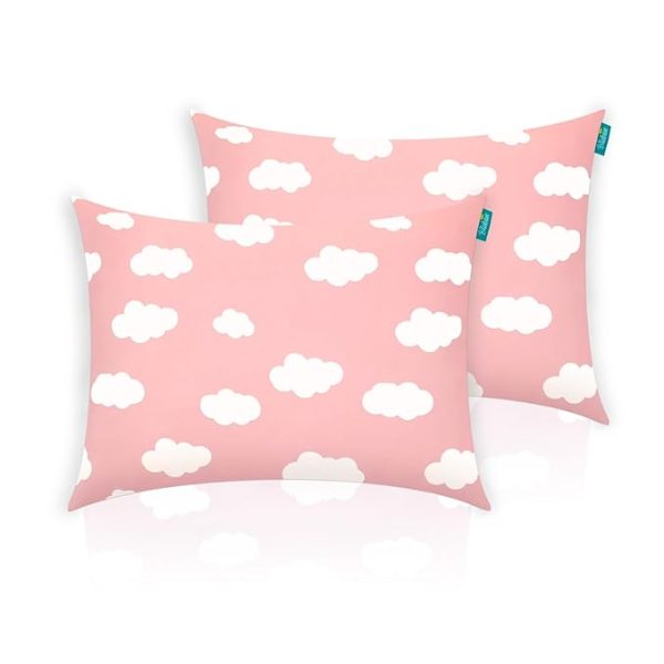 Toddler Pillow - 2 Pack, 14  x 19 , Multi-Use, Soft & Skin-Friendly, Pink Cloud Online