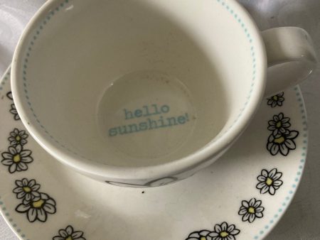 ‘Hello Sunshine’ Cup & Saucer Hot on Sale