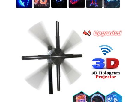 Upgraded Naked Eye 3D Holographic Advertising Machine Fan Screen Support Lmage Video Store Bar Party Advertising Display Cheap