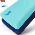 Waterproof Changing Pad Cover - 2 Pack, Ultra-Soft Microfiber, Smooth & Breathable, Aqua & Navy Cheap