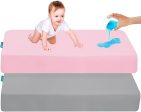 Waterproof Crib Sheet - 2 Pack, Ultra Soft Microfiber, Grey & Pink (for Standard Crib  Toddler Bed) For Cheap