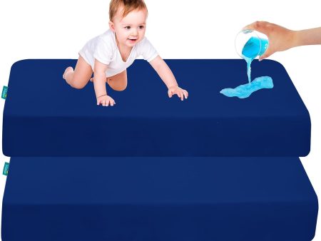 Waterproof Crib Sheet - 2 Pack, Ultra Soft Microfiber, Navy (for Standard Crib  Toddler Bed) Discount