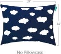 Toddler Pillow - 14  x 19 , Multi-Use, Soft & Skin-Friendly, Navy Cloud Discount