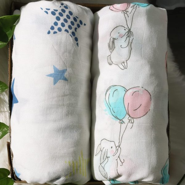 Muslin Crib Sheets - 2 Pack, Ultra Soft and Breathable, Star & Bunny (for Standard Crib  Toddler Bed) Online Hot Sale