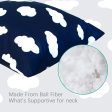 Toddler Pillow - 14  x 19 , Multi-Use, Soft & Skin-Friendly, Navy Cloud Discount