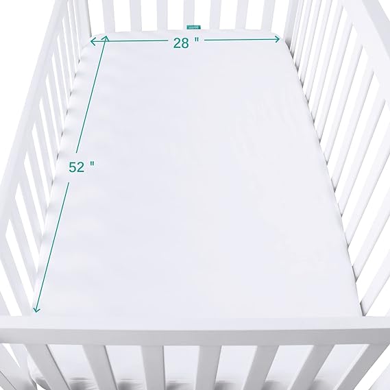 Waterproof Crib Sheet - 2 Pack, Ultra Soft Microfiber, White & Grey (for Standard Crib  Toddler Bed) Online