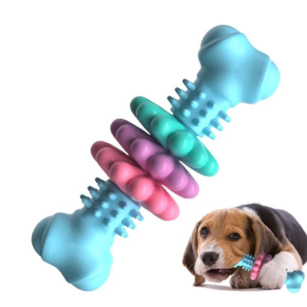 Dog Chew Toy Dog Bone Type  Dogs Teeth Cleaning Toys Indestructible TPR Bone Chewing Bite Resistant Teething Toys  Pet Products Supply