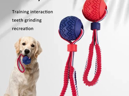 Interactive Dog Toy Ball Interactive Teether With Rope Dog Ball Pet Supplies Chewing Ball Training For Living Room Lake Beach Pets Products For Sale