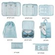 8-piece Set Luggage Divider Bag Travel Storage Clothes Underwear Shoes Organizer Packing Cube Bag Fashion