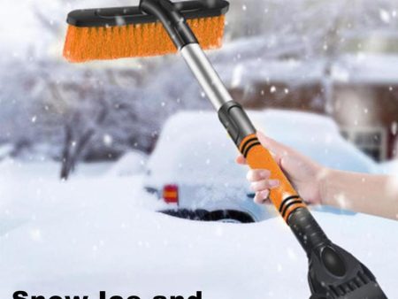 Car Cleaning Brush Ice Scraper Detachable Snow Shovel Brush Dust Remove Brush Auto Windshield Extendable Snow Brush Foam Handle For Sale