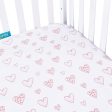 Crib Sheet - 2 Pack, 100% Jersey Cotton, Pink & White (for Standard Crib  Toddler Bed) Cheap