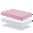 Crib Sheet - 2 Pack, Ultra Soft Microfiber, Pink & White (for Standard Crib  Toddler Bed) Hot on Sale