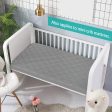 Pack N Play Mattress Pad Cover  Protector - 2 Pack, Ultra Soft Microfiber, Waterproof, Grey & Navy Blue (for Standard Playpen  Mini Crib) on Sale