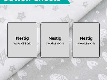 Cotton Sheet Compatible with Nestig Mini Crib - 2 Pack Online Hot Sale