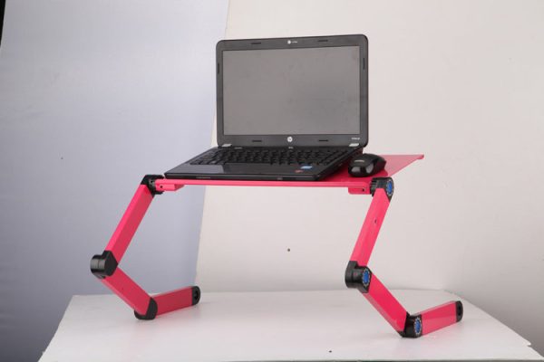 Laptop Table Stand With Adjustable Folding Ergonomic Design Stand Notebook Desk For Ultrabook Netbook Or Tablet With Mouse Pad Online Sale