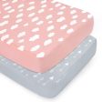 Crib Sheet - 2 Pack, Ultra Soft Microfiber, Pink Cloud & Grey Arrow (for Standard Crib  Toddler Bed) Cheap