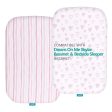 Bassinet Fitted Sheets Compatible with Dream On Me Skylar Bassinet & Bedside Sleeper- 2 Pack, Cotton Discount