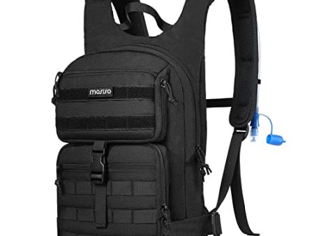 MOSISO Tactical Hydration Pack Backpack, Lightweight Military Daypack Water Backpack Rucksack Bladder Bag with 3L Water Bladder for Outdoor Sports, Hiking,Climbing,Running,Cycling,Biking, Black Sale