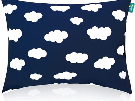 Toddler Pillow - 14  x 19 , Multi-Use, Soft & Skin-Friendly, Navy Cloud Discount