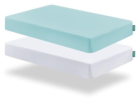 Crib Sheet - 2 Pack, Ultra Soft Microfiber, Aqua & White (for Standard Crib  Toddler Bed) Online